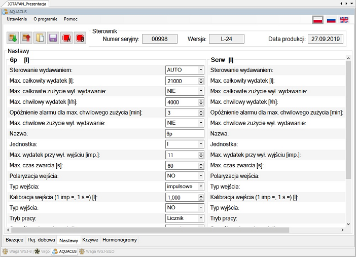 Program FERMA-AQUACUS, zakadka 